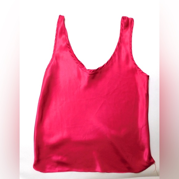 Vintage Hot Pink Satin Top ( Medium) - Picture 1 of 4